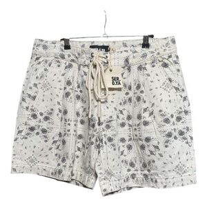 SER.O.YA Sea Shell Patterned Denim Tyler Shorts 32